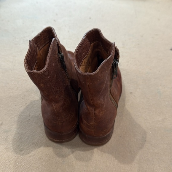 Frye Brown Combat Moto Boots Leather Classic - Picture 3 of 4